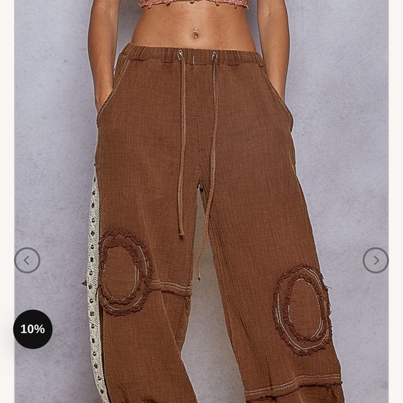 POL Clothing Double Gauze Jogger Pants With Studded Lace Trim
NWOT - Picture 4 of 11